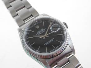 Rolex Datejust 36 Steel 36 mm Sapphire crystal with black dial Full Rolex warranty Rolex revision warranty until 2028 glued! 