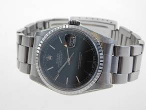 Thumbnail von Rolex Datejust 36 Stahl 36 mm Saphirglas mit schwarzem Zifferblatt Volle Rolex Garantie Rolex Revision Garantie bis 2028 verklebt !