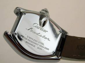 Thumbnail von Cartier Roadster Lady mit original Stahlband und rosa Zifferblatt im Top Zustand mit drei original Bändern zum wechseln im Top Zustand