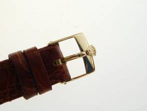 Thumbnail von Rolex Datejust 18 Karat Gelbgold Datejust 31 mm Medium mit Krokoband und original Schließe original Box im Top Zustand von 1977