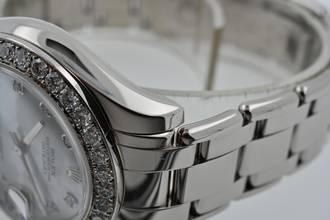 Thumbnail von Rolex Datejust Oyster Pearlmaster 18k Factory Diamond Dial Bezel 81299 34mm LC100