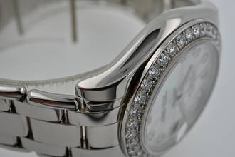 Thumbnail von Rolex Datejust Oyster Pearlmaster 18k Factory Diamond Dial Bezel 81299 34mm LC100