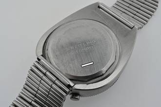 Thumbnail von Breitling Chrono-Matic Bullhead Vintage Chronograph blue dial 2117 Box Papers Vintage Manual Wind
