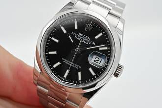 Thumbnail von Rolex Datejust 36 Oyster Perpetual Datejust Black Dial Oyster LC100 126200 Full Set