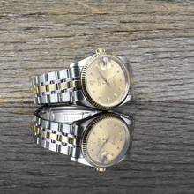 Thumbnail von Tudor Prince Date 74033 · Stahl/Gold · Diamond Dial · Medium · 34 mm