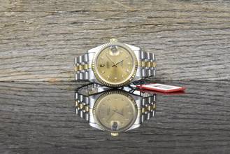 Tudor Prince Date 74033 · Steel/Gold · Diamond Dial · Medium · 34 mm