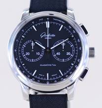 Thumbnail von Glashütte Original Senator Chronograph XL Black 44mm Klassiker Cal 39 Edelstahl rar B+P
