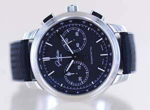 Thumbnail von Glashütte Original Senator Chronograph XL Black 44mm Klassiker Cal 39 Edelstahl rar B+P