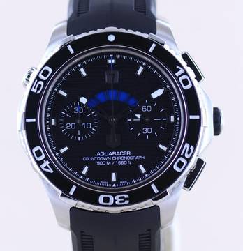  TAG Heuer Aquaracer 500M Chronograph 300m Regatta Timer 43mm Ceramic Automatic B+P 