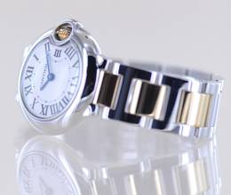 Thumbnail von Cartier Ballon Bleu Steel Gold 28mm Klassiker Luxusuhr Silver roman dial Lady