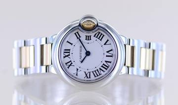 Thumbnail von Cartier Ballon Bleu Steel Gold 28mm Klassiker Luxusuhr Silver roman dial Lady