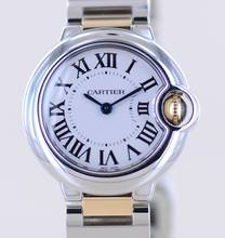 Thumbnail von Cartier Ballon Bleu Steel Gold 28mm Klassiker Luxusuhr Silver roman dial Lady