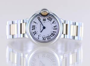 Thumbnail von Cartier Ballon Bleu Steel Gold 28mm Klassiker Luxusuhr Silver roman dial Lady