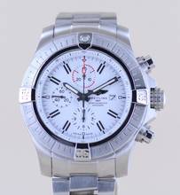  Breitling Super Avenger II Chronograph 48mm Stahl white Dial Limited Top B+P 