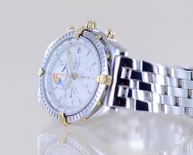 Thumbnail von Breitling Chronomat Stahl Gold Yachting Regatta White Dial Pilotband 39mm Chronograph