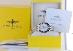 Thumbnail von Breitling Chronomat Stahl Gold Yachting Regatta White Dial Pilotband 39mm Chronograph