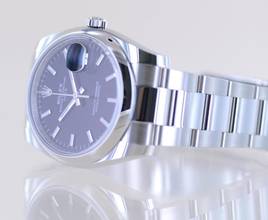 Thumbnail von Rolex Oyster Perpetual Date black 34mm Stick Dial Oysterband Steel 115200 Automatic B+P Top