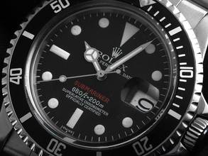 Thumbnail von Rolex Submariner Date Red Service Dial Ref.1680 Bj.1972 Full Set original Vintage Unpoliert Submariner Date Red open 6/9