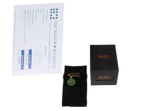 Thumbnail von Mido Multifort Chronograph Ref.M005614A Bj.2012 original Box original Vintage Unpoliert Multifort Day-Date Chronograph Krokoleder Faltschließe