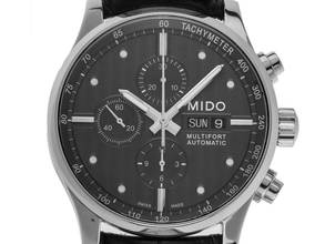  Mido Multifort Chronograph Ref.M005614A Bj.2012 original Box original Vintage Unpoliert Multifort Day-Date Chronograph Krokoleder Faltschließe 