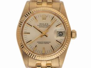 Thumbnail von Rolex Datejust 31 Medium Ref.6827 Bj.1979 Box&Beschreibung sehr gut Vintage Datejust Medium 18kt Gelbgold 85g open 6/9 Jubilé