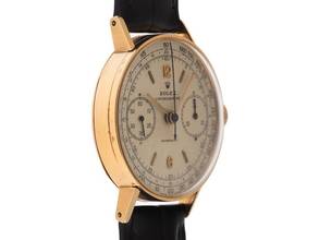 Thumbnail von Rolex Chronograph Antimagnetic Chronograph 18kt Roségold Ref.3371 Bj.1940 original Vntage Unpoliert Antimagnetic Chronograph 18kt Roségold