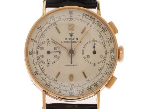  Rolex Chronograph Antimagnetic Chronograph 18kt Roségold Ref.3371 Bj.1940 original Vntage Unpoliert Antimagnetic Chronograph 18kt Roségold 