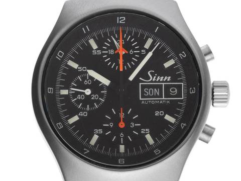  Sinn 157 Ref.157 Bj.1992 Box&Beschreibung sehr gut Vintage 157 Chronograph Day-Date Lemania 