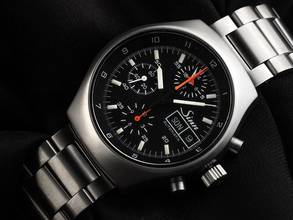 Thumbnail von Sinn 157 Ref.157 Bj.1992 Box&Beschreibung sehr gut Vintage 157 Chronograph Day-Date Lemania
