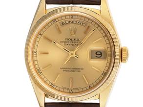  Rolex Day-Date 36 Ref.18238 Bj.1991 Box&Beschreibung original Vintage Unpoliert Day-Date 18kt Gelbgold 