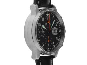 Thumbnail von Fortis Flieger Chronograph Ref.597.11.141 Bj.2002 original Box sehr gut Vintage Flieger Chronograph Day-Date Leder Faltschließe