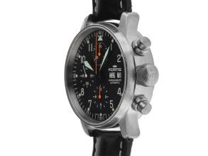 Thumbnail von Fortis Flieger Chronograph Ref.597.11.141 Bj.2002 original Box sehr gut Vintage Flieger Chronograph Day-Date Leder Faltschließe