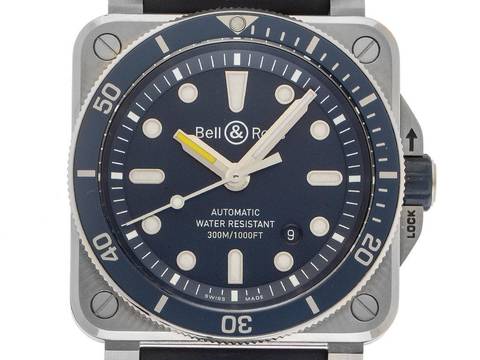  Bell & Ross BR 03-92 Steel Diver Blue Steel Ref.BR0392-D-BU-ST/SRB 2024 Full Set wie Neu Vintage BR 03-92 Diver Blue Steel 