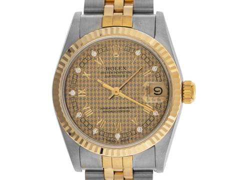  Rolex Datejust 31 Jubileé Diamanten Ref.68273 1986 Full Set Original Vintage Unpoliert Datejust Medium Jubilée Diamanten open 6/9 