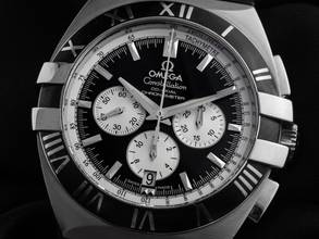 Thumbnail von Omega Constellation Double Eagle Chronograph Ref.1819.51.91 Bj.2007 Full Set original Unpoliert Vintage Constellation Double Eagle Chronograph Kautschuk Faltschließe