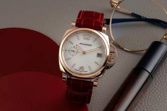 Thumbnail von Panerai Luminor 18k (0,750) Gold Automatik MOP Ref. PAM01280 Box & Papiere 2022