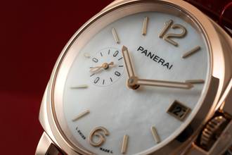 Thumbnail von Panerai Luminor 18k (0,750) Gold Automatik MOP Ref. PAM01280 Box & Papiere 2022