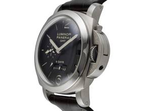 Thumbnail von Panerai Luminor 1950 8 Days GMT Stahl Handaufzug Herrenuhr Ref. PAM00233 Box & Papiere 2014