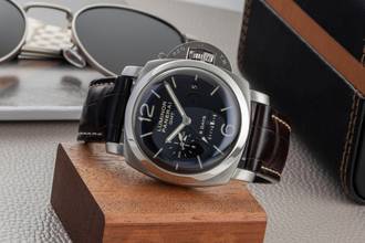 Thumbnail von Panerai Luminor 1950 8 Days GMT Stahl Handaufzug Herrenuhr Ref. PAM00233 Box & Papiere 2014