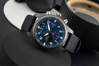 Thumbnail von IWC Fliegeruhr Chronograph Top Gun Pilot Chronograph Top Gun Keramik Automatik Herrenuhr Ref. IW388001 B&P