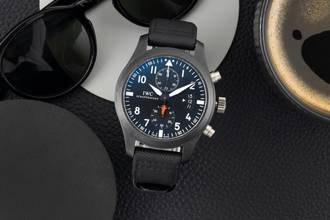 Thumbnail von IWC Fliegeruhr Chronograph Top Gun Pilot Chronograph Top Gun Keramik Automatik Herrenuhr Ref. IW388001 B&P