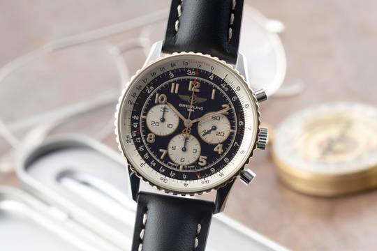  Breitling Navitimer 92 Chronograph Stahl / Gold Automatik Herrenuhr Ref. D30022 