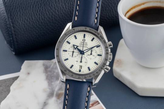  Omega Speedmaster Broad Arrow Chronograph Stahl Automatik Herrenuhr Ref. 3851.20.00 