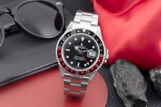  Rolex GMT-Master II Coke Oyster Edelstahl Automatik Herrenuhr Ref. 16710 A-Serie 