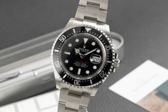  Rolex Sea-Dweller Single Red Edelstahl Herrenuhr Oyster Ref. 126600 B&P 2018 