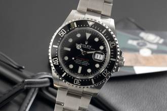  Rolex Sea-Dweller Single Red Edelstahl Herrenuhr Oyster Ref. 126600 B&P 2018 