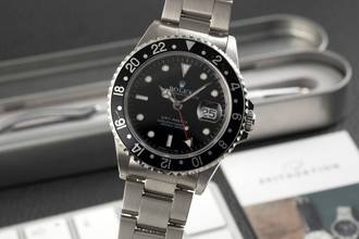  Rolex GMT-Master Oyster Edelstahl Automatik Herrenuhr Ref. 16700 U-Serie 