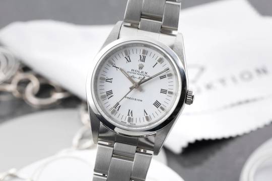  Rolex Air King Precision White Roman Dial Stahl Automatik Herrenuhr Ref. 14000 