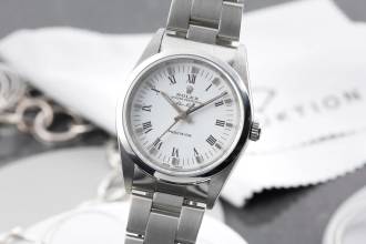  Rolex Air King Precision White Roman Dial Stahl Automatik Herrenuhr Ref. 14000 