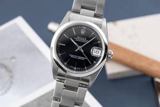  Rolex Datejust 31 Black Dial Edelstahl Automatik Medium Size Ref. 68240 U-Serie 